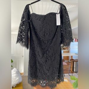 Cupcakes and cashmere Adalira black lace dress